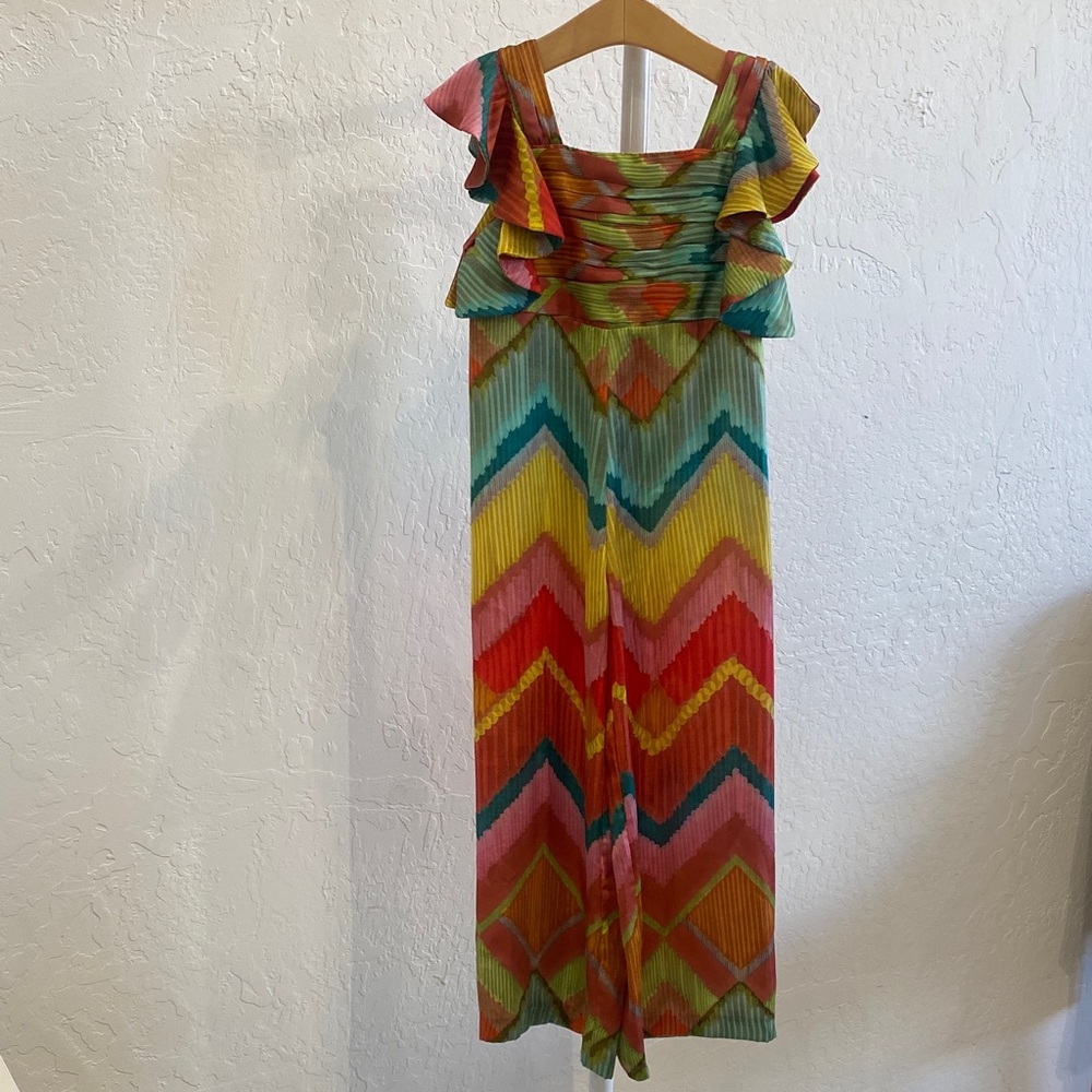 Abel & Lula Fuchsia printed Satin Jumpsuit